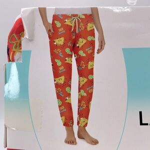 Taco Tuesday Lounge Sleep Joggers Side Pockets Drawstring & Elastic Waist